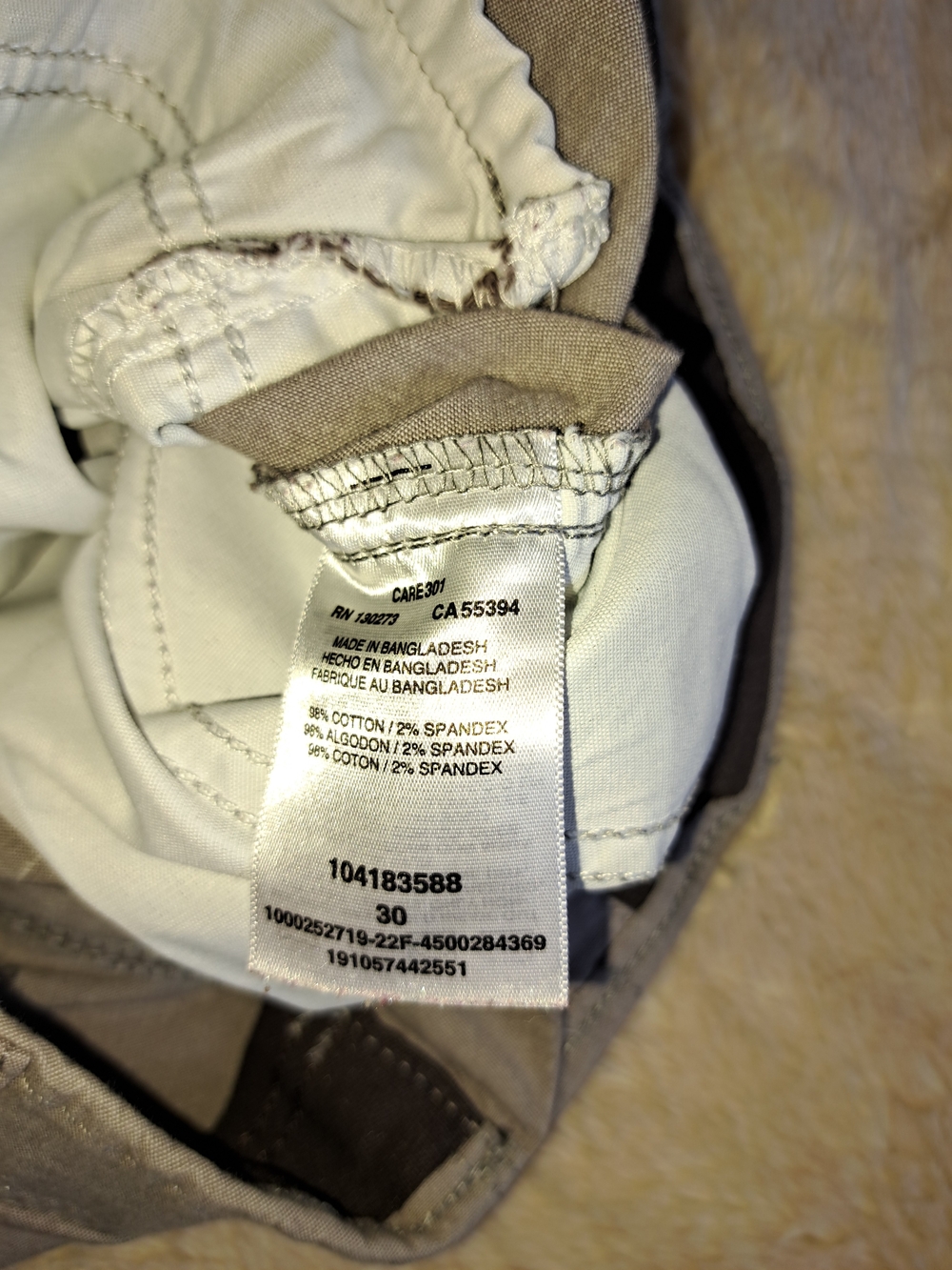 Lee's Extreme Comforr Men's Casual Gray Chino Shorts - Picture 4 of 4